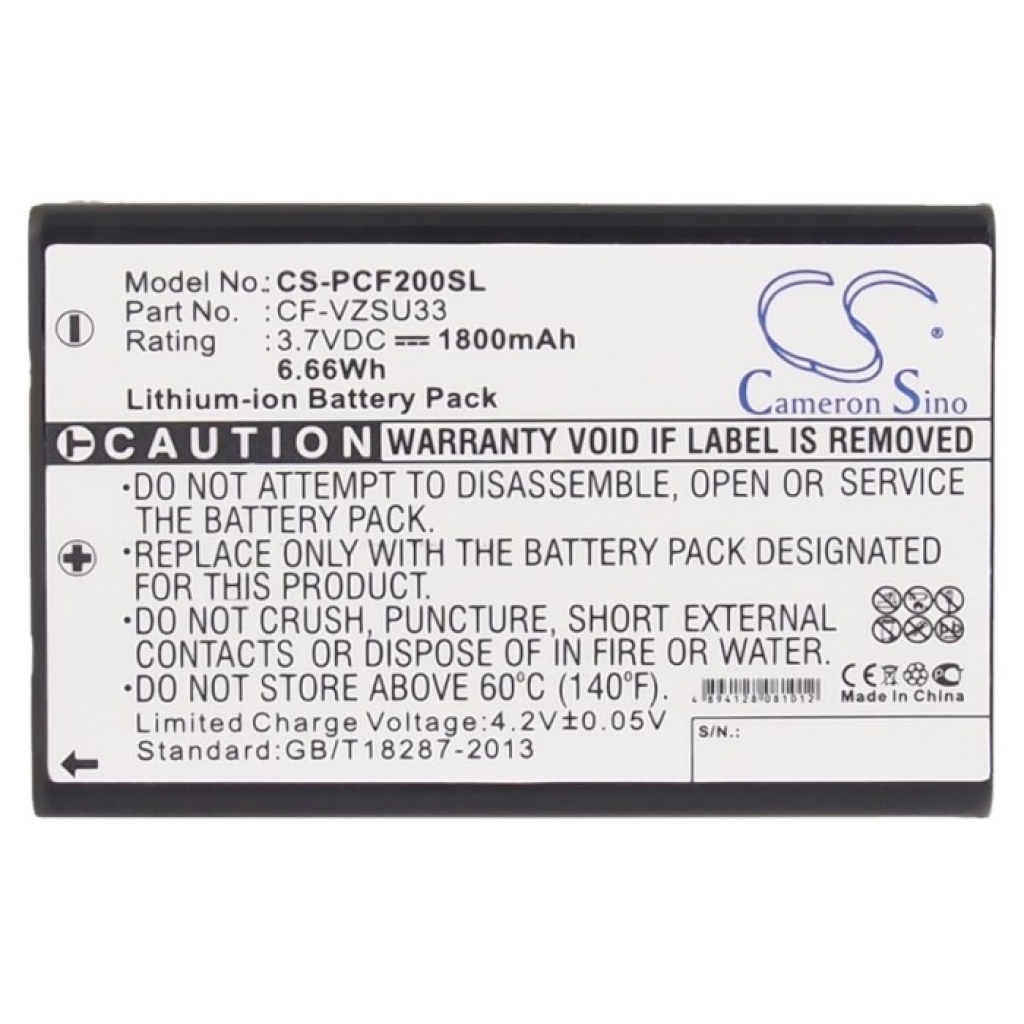 Yhteensopiva akun vaihto Panasonic CF-VZSU33