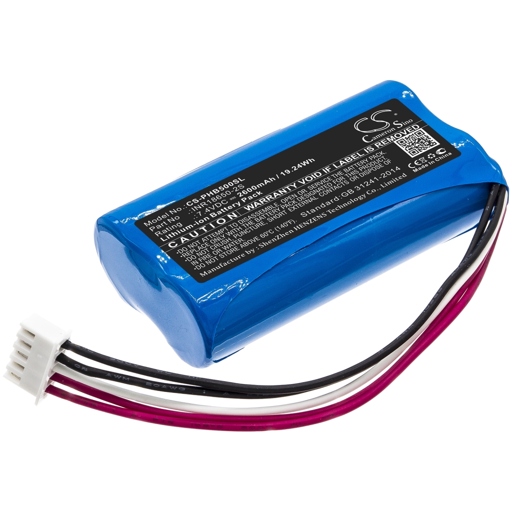Yhteensopiva akun vaihto Philips INR18650-2S