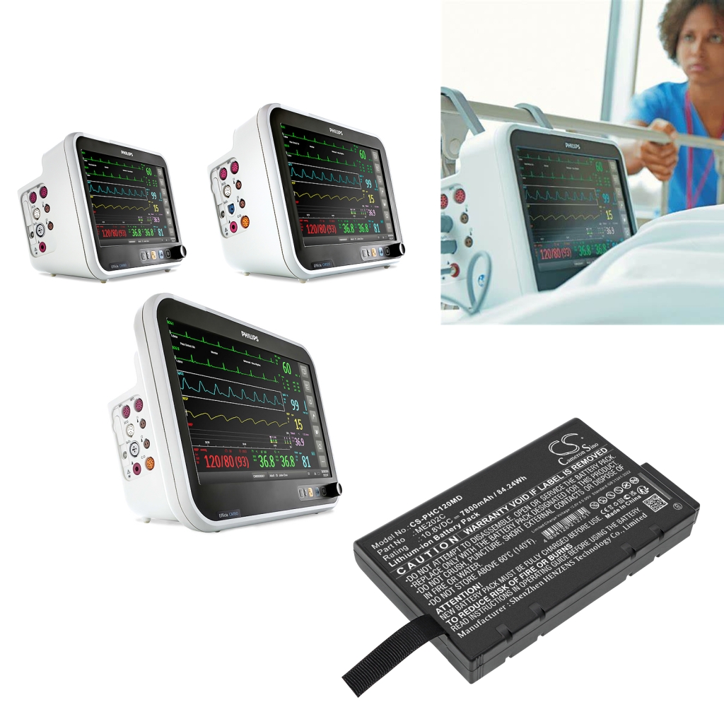 Lääketieteellinen akku Philips Efficia CM12 (CS-PHC120MD)