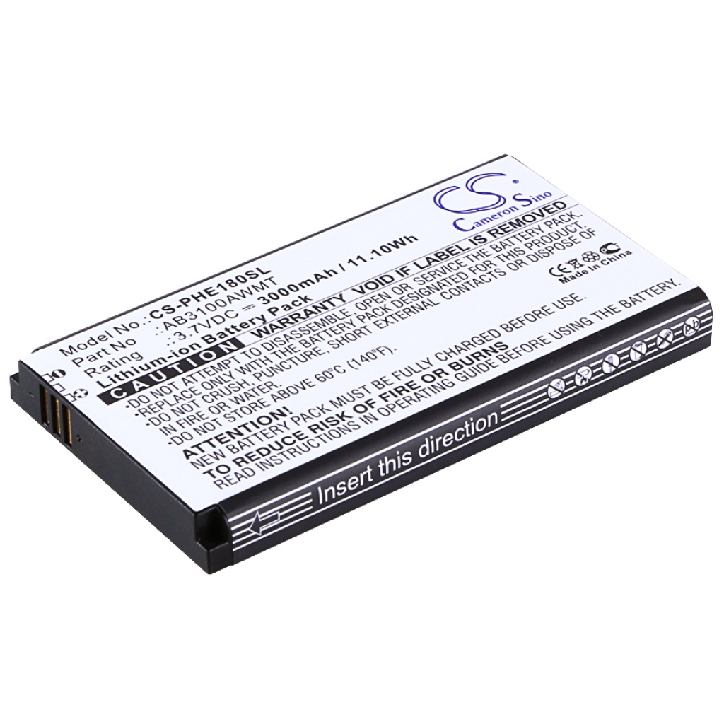 Yhteensopiva akun vaihto Philips AB3100AWMC,AB3100AWMT