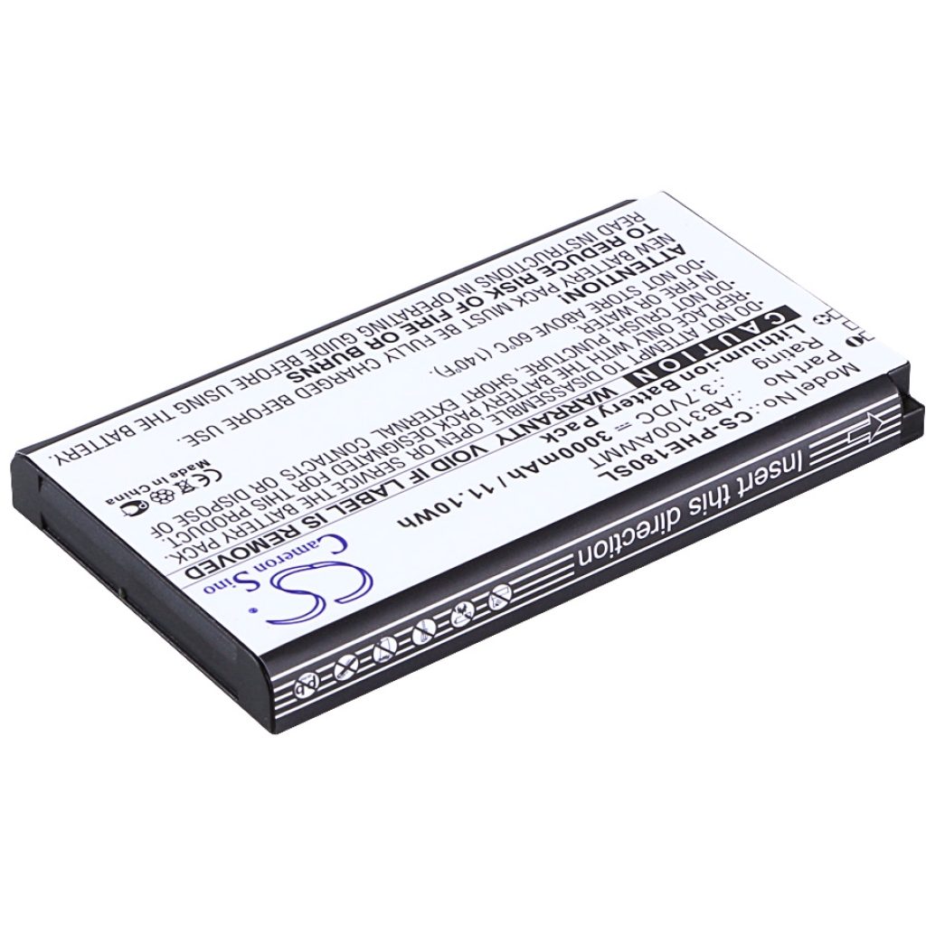 Yhteensopiva akun vaihto Philips AB3100AWMC,AB3100AWMT