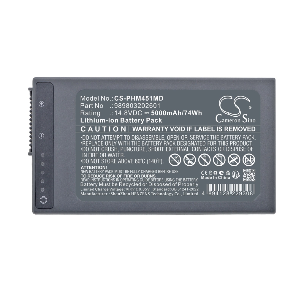 Akku yhteensopiva Phillips CS-PHM451MD