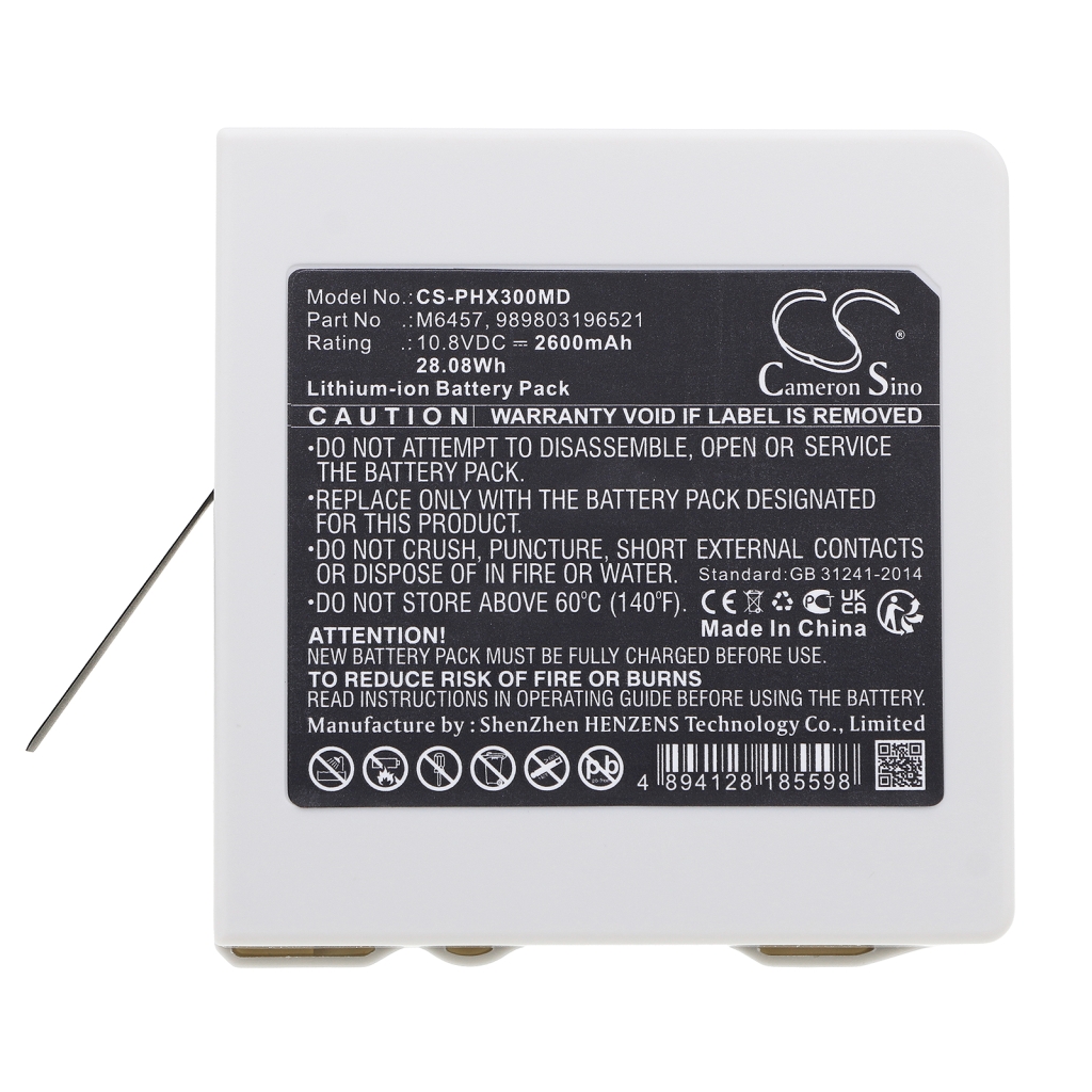 Yhteensopiva akun vaihto Philips 989803196521,M6457