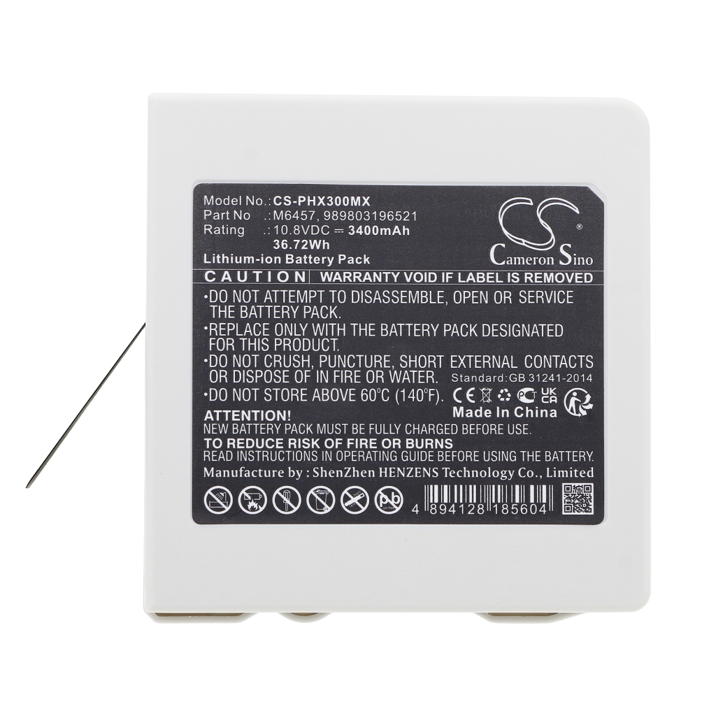 Yhteensopiva akun vaihto Philips 989803196521,M6457
