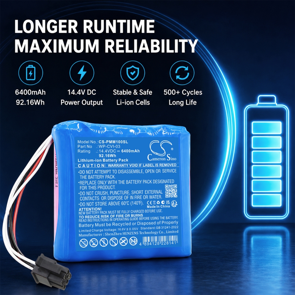 Battery compatible with Particle measuring systems