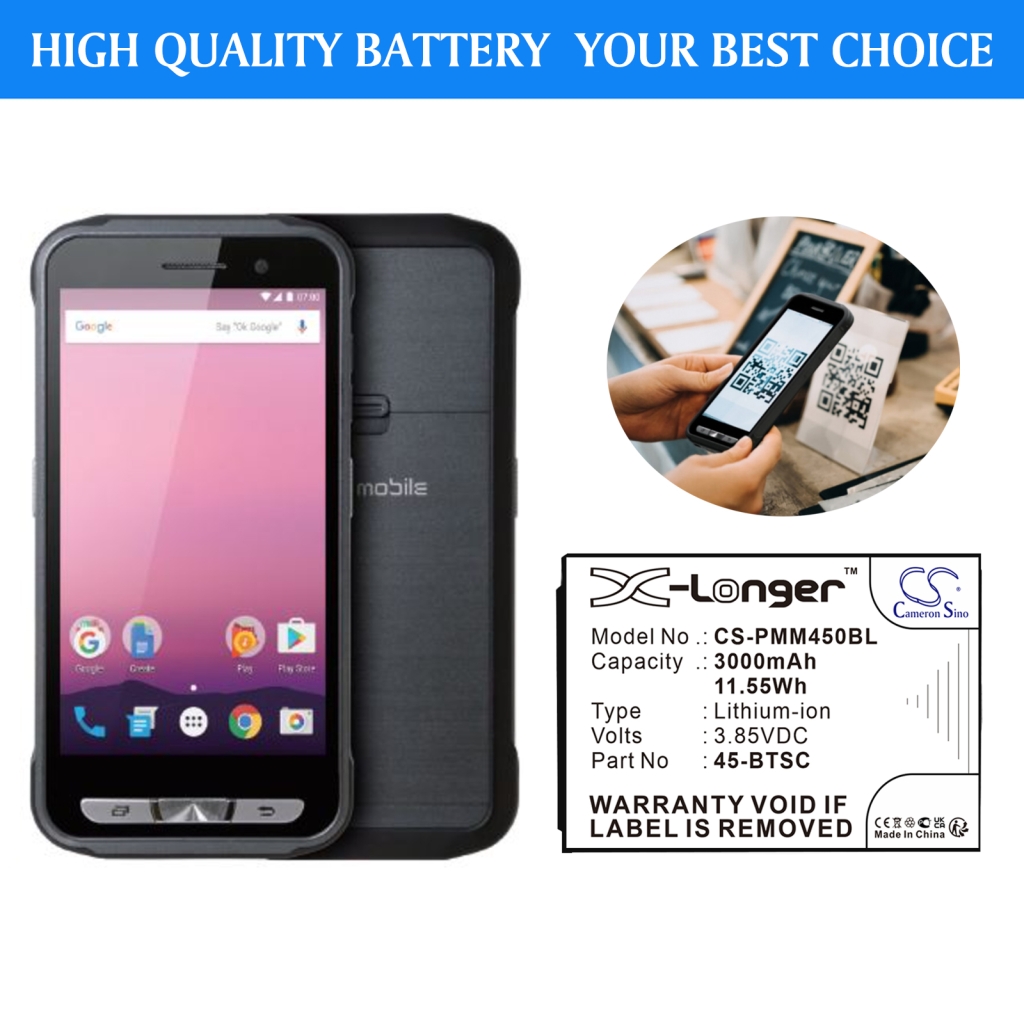 Viivakoodinlukijan akku Point mobile PM45 (CS-PMM450BL)