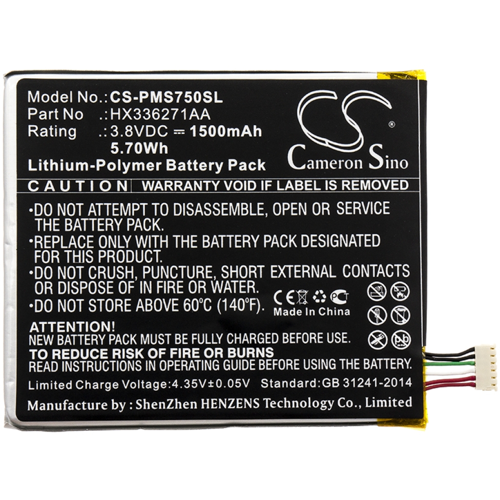 Matkapuhelimen akku Prestigio PSP7505DUO (CS-PMS750SL)