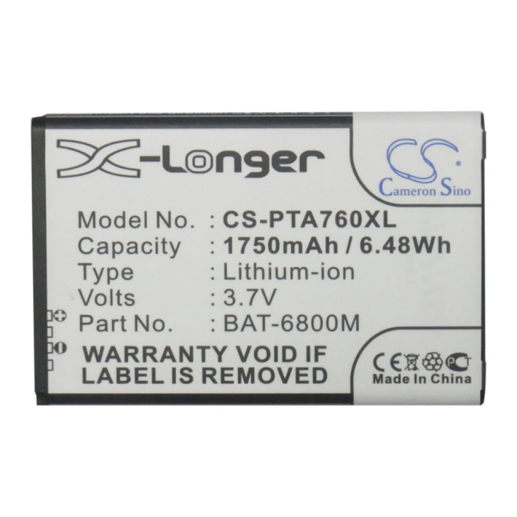 Akku yhteensopiva Pantech Sky CS-PTA760XL