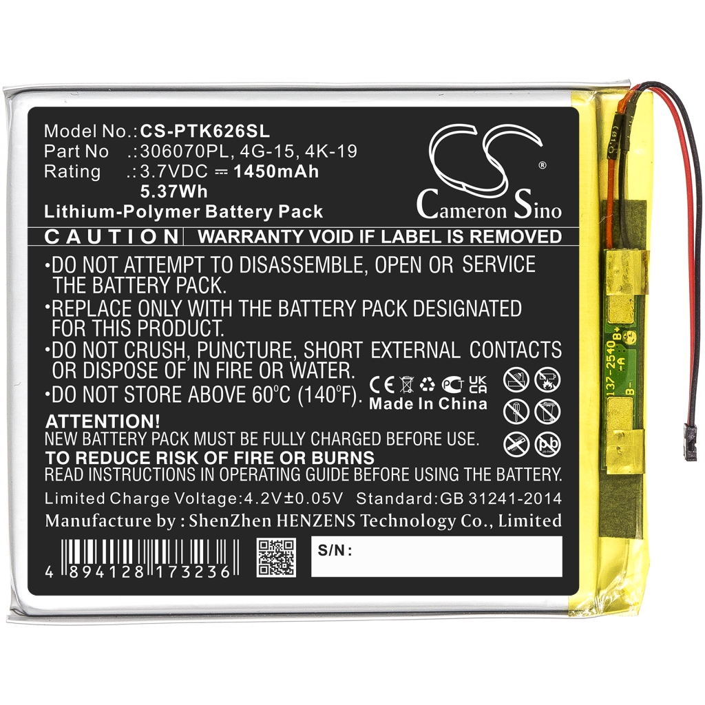 E-kirjanlukijan akku Pocketbook 616 (CS-PTK626SL)