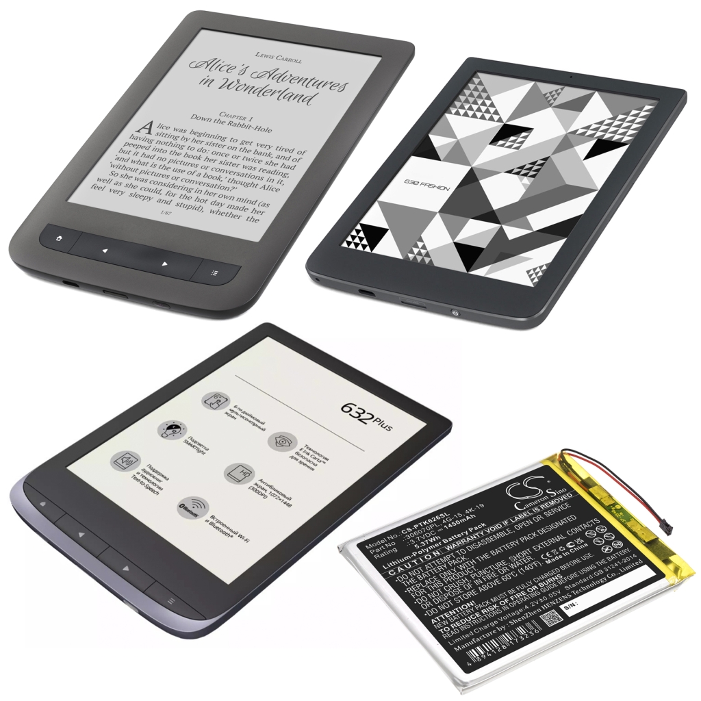 E-kirjanlukijan akku Pocketbook 616 (CS-PTK626SL)