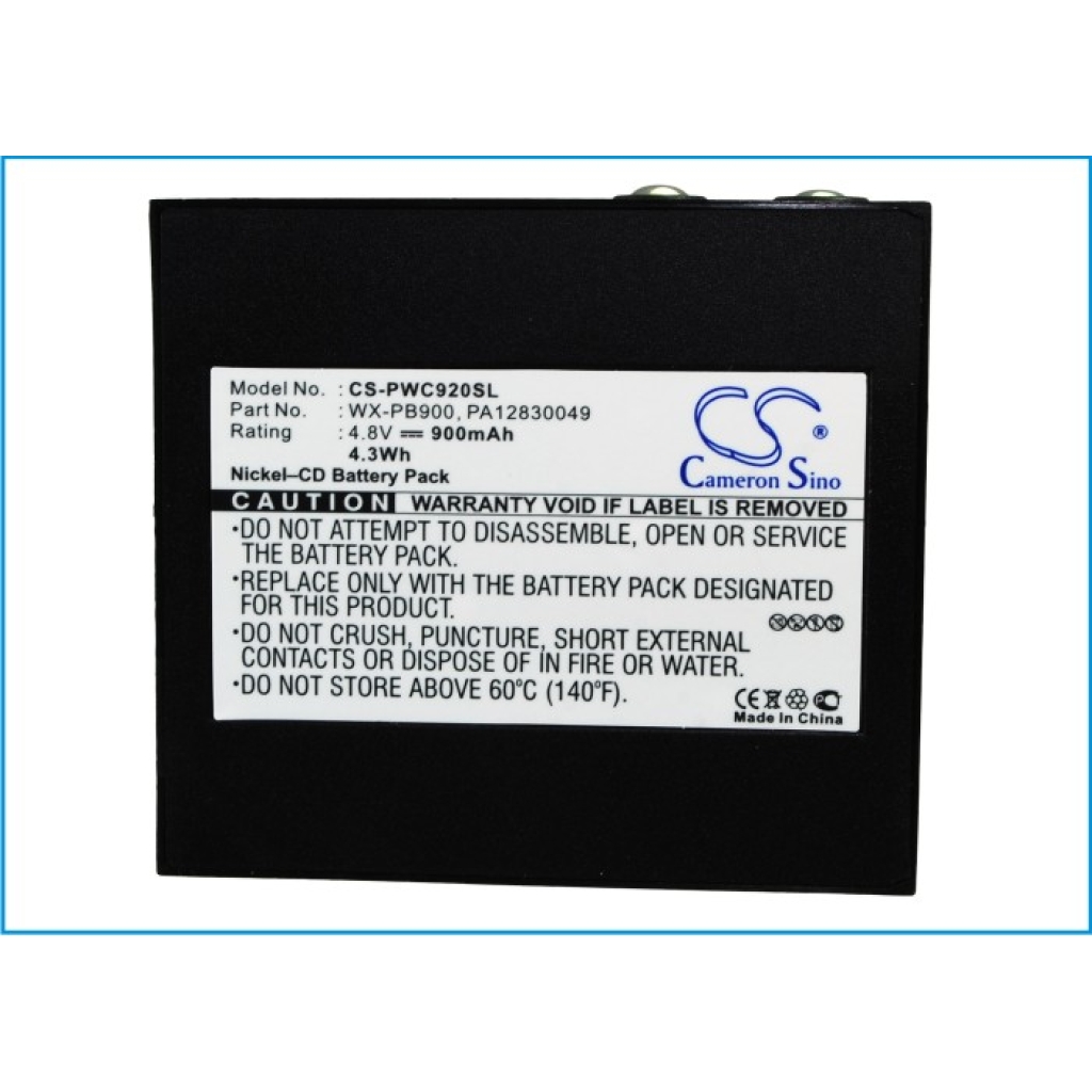 Yhteensopiva akun vaihto Panasonic PA12830049,WX-PB900