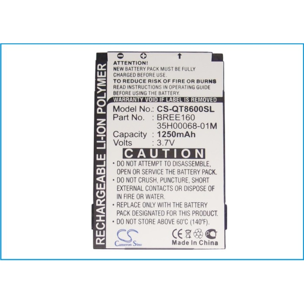Yhteensopiva akun vaihto Qtek 35H00068-01M,BERR160
