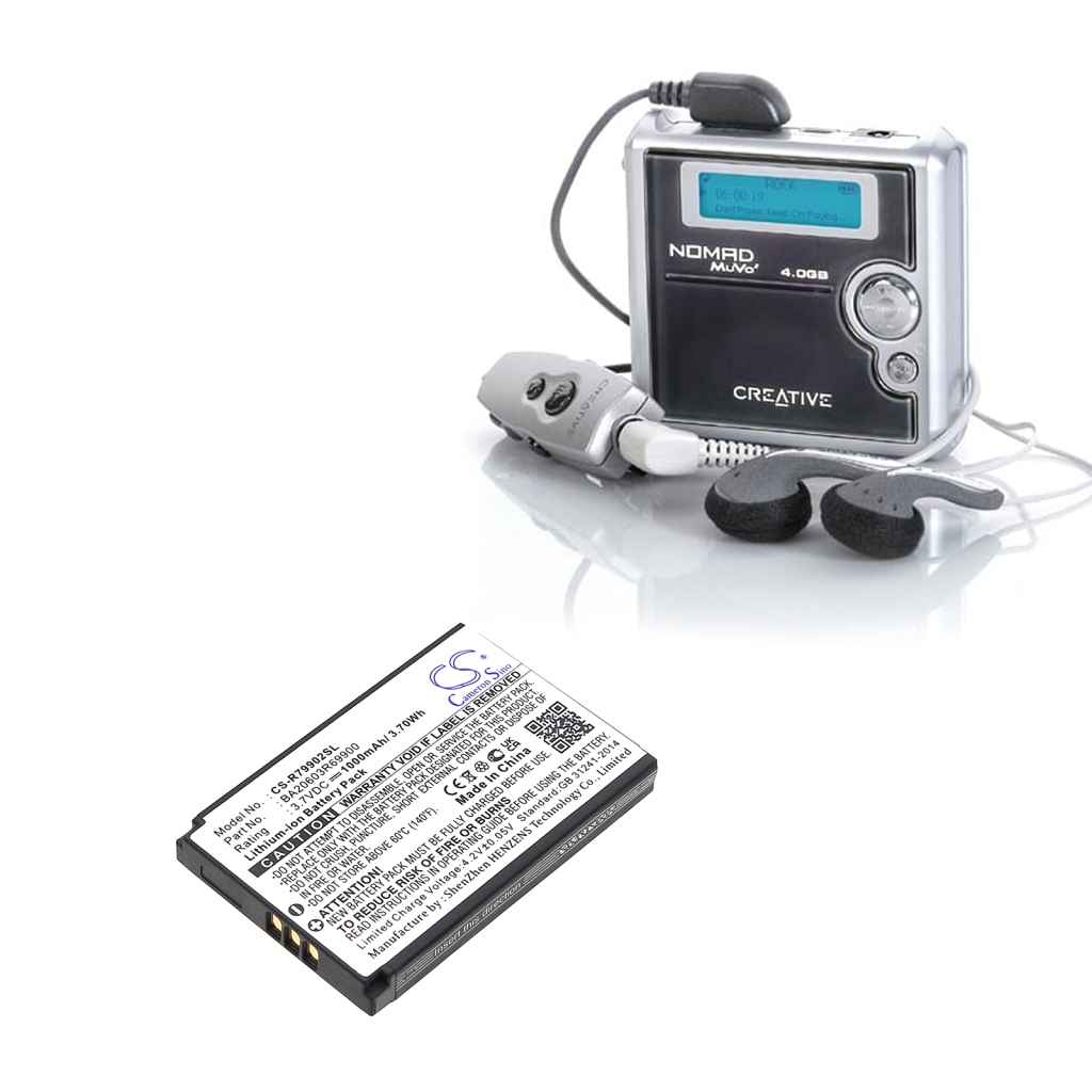 MP3, MP4, PMP-akku Creative CS-R79902SL