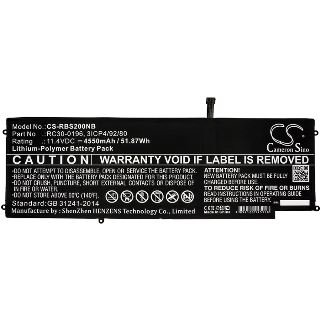Yhteensopiva akun vaihto Razer 3ICP4/92/80,RC30-0196