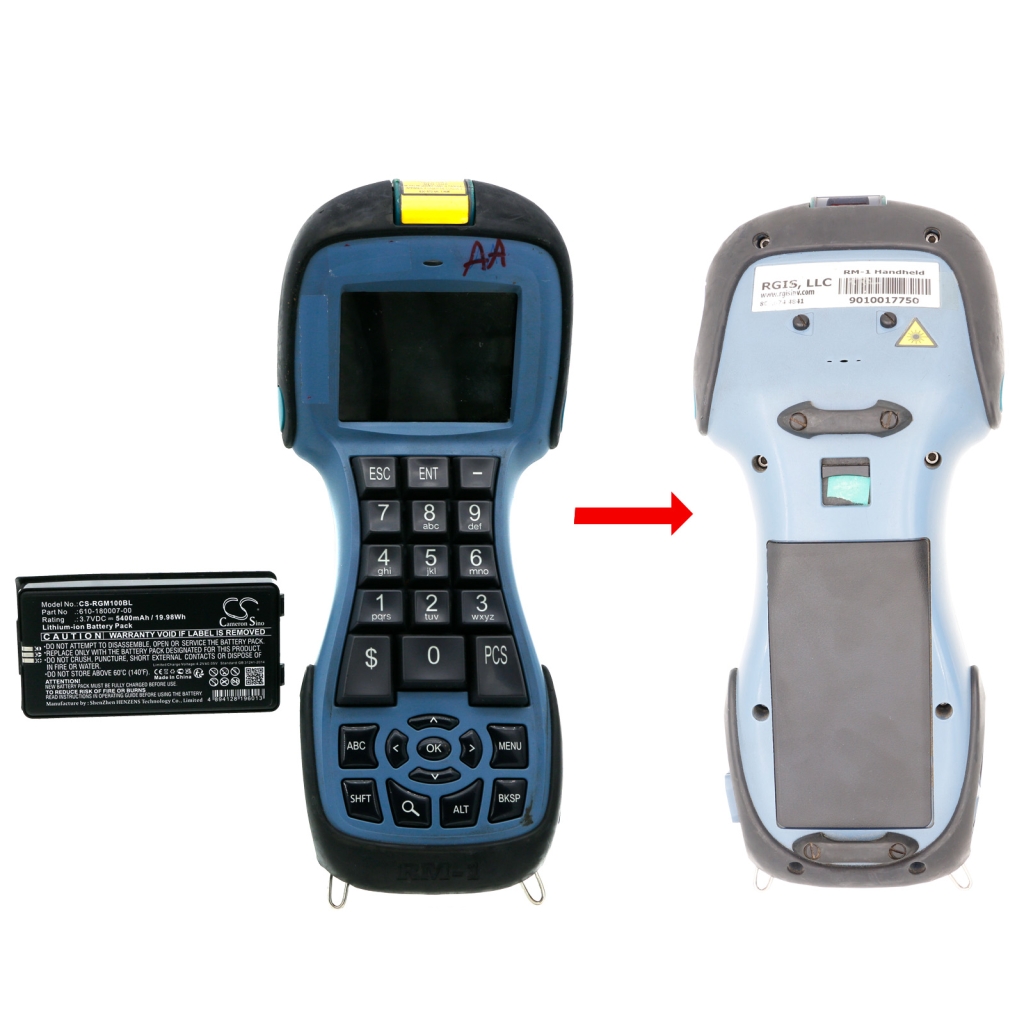 Viivakoodinlukijan akku Rgis CS-RGM100BL