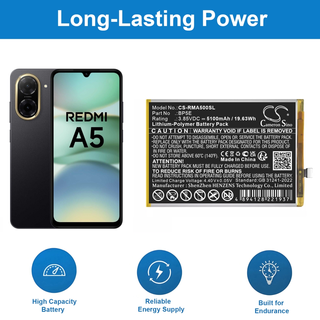 Matkapuhelimen akku Redmi CS-RMA500SL