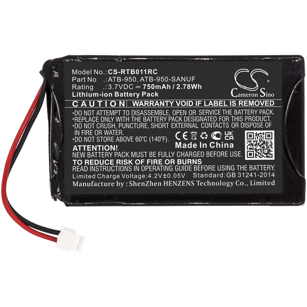 Kaukosäätimen akku RTI TheaterTouch (CS-RTB011RC)