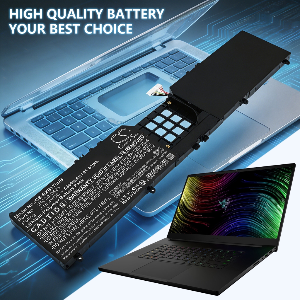 Akku yhteensopiva Razer CS-RZB178NB
