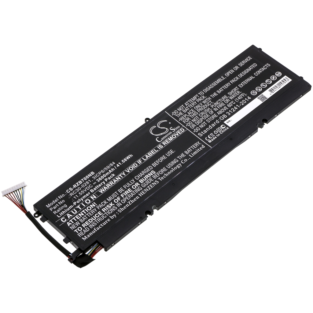 Yhteensopiva akun vaihto Razer 3ICP6/59/84,RC30-0281