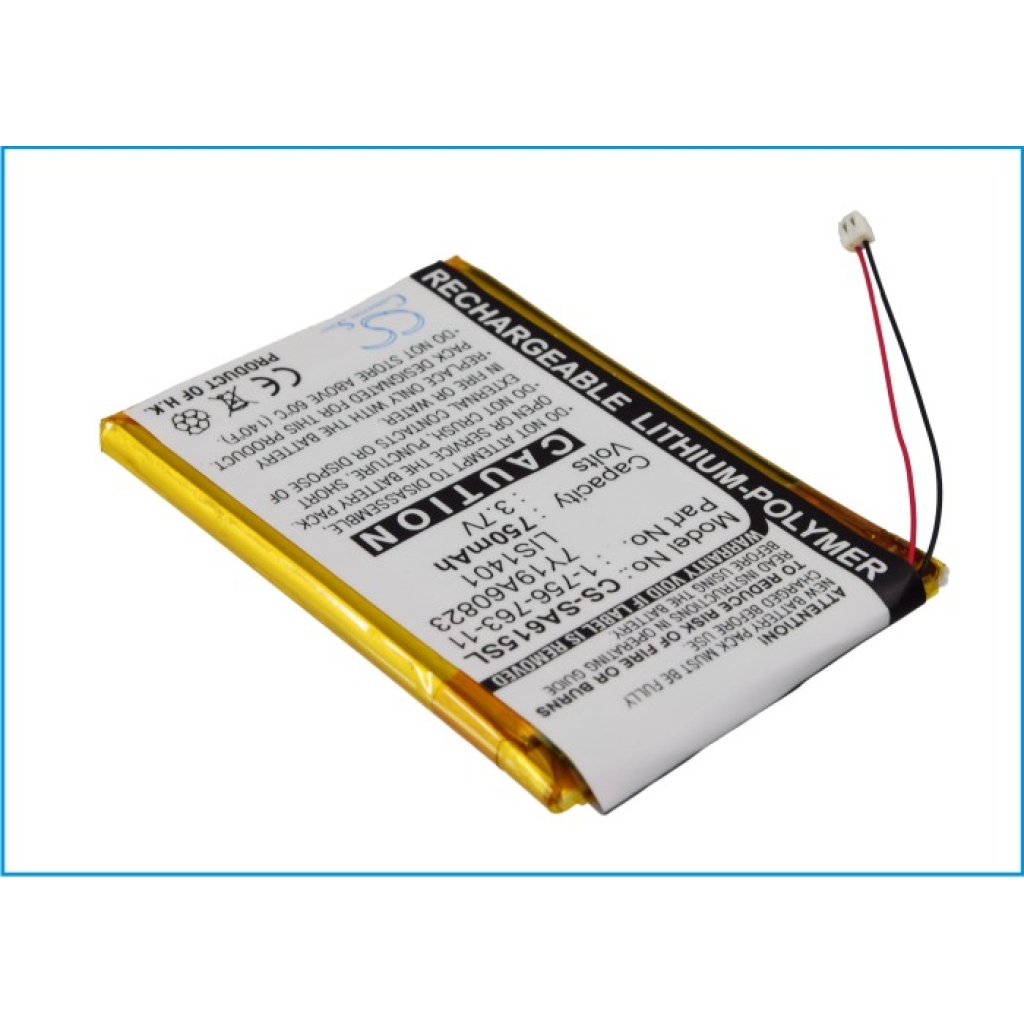 Akut MP3, MP4, PMP-akku CS-SA615SL