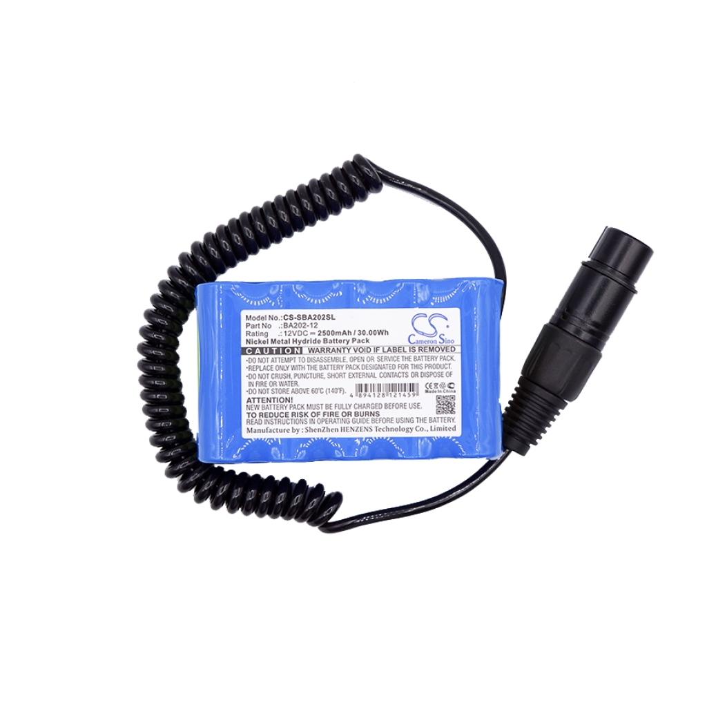 Yhteensopiva akun vaihto Sennheiser BA202-12