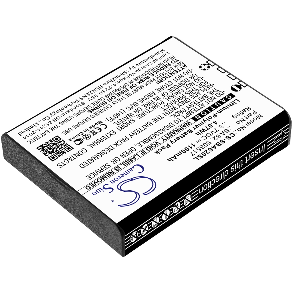 Yhteensopiva akun vaihto Sennheiser 508517,BA 62