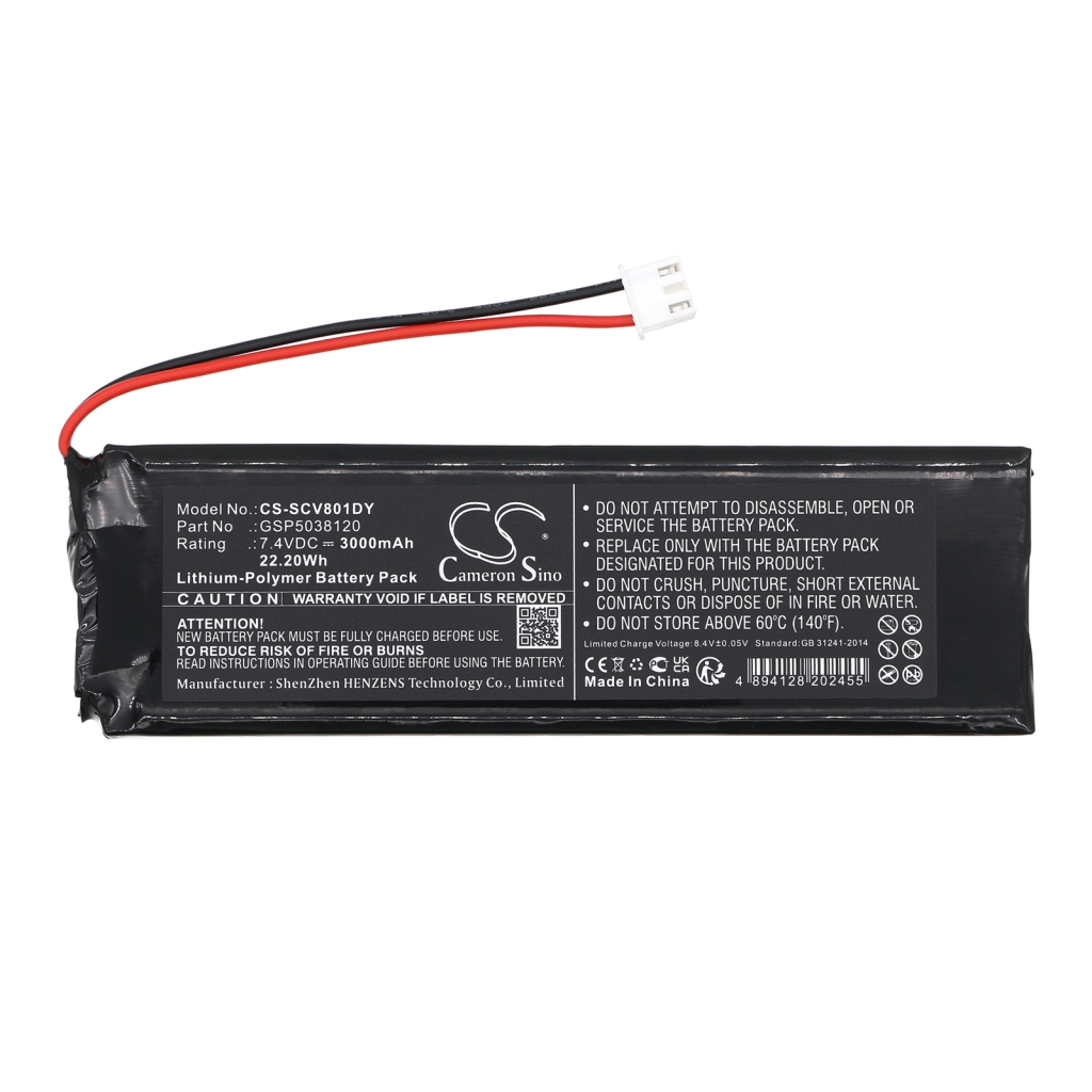 Yhteensopiva akun vaihto Sencor GSP5038120
