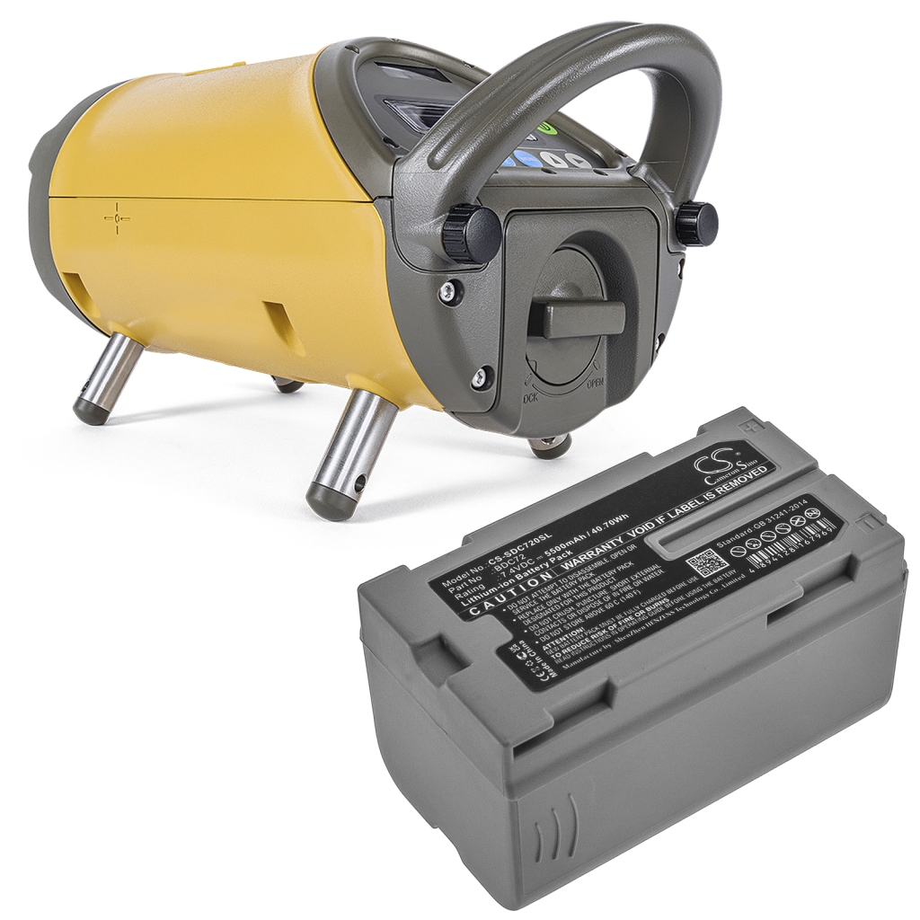 Yhteensopiva akun vaihto Topcon BDC72