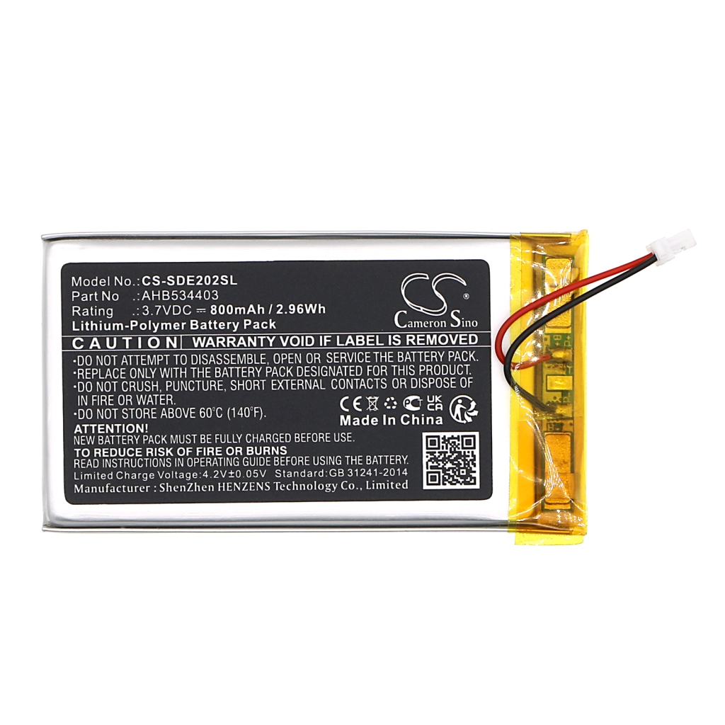 Yhteensopiva akun vaihto Sennheiser AHB534403