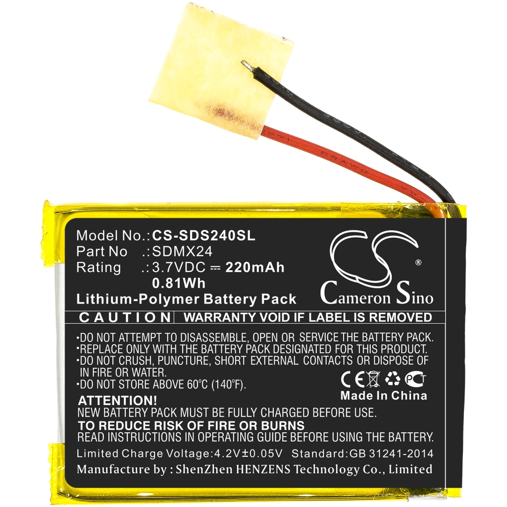 Akut MP3, MP4, PMP-akku CS-SDS240SL