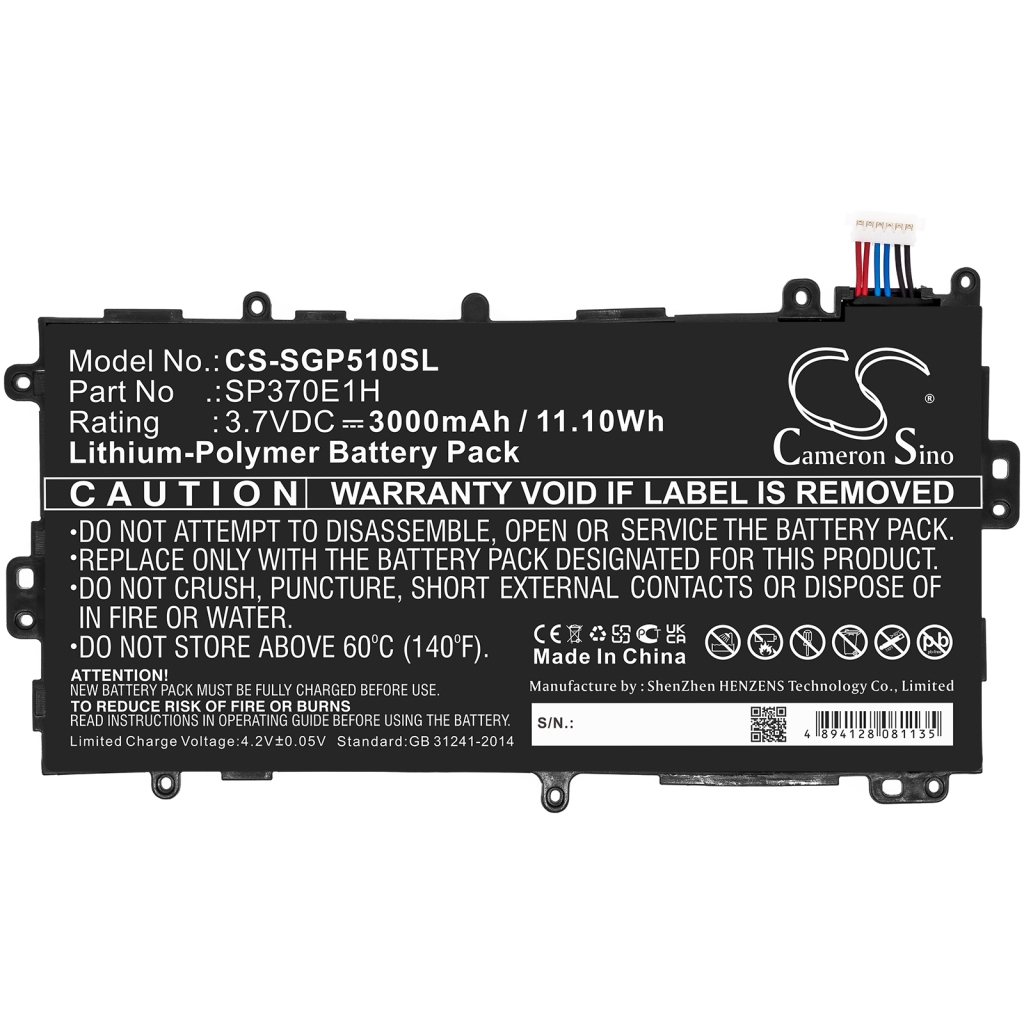 Akut Tabletin akku CS-SGP510SL