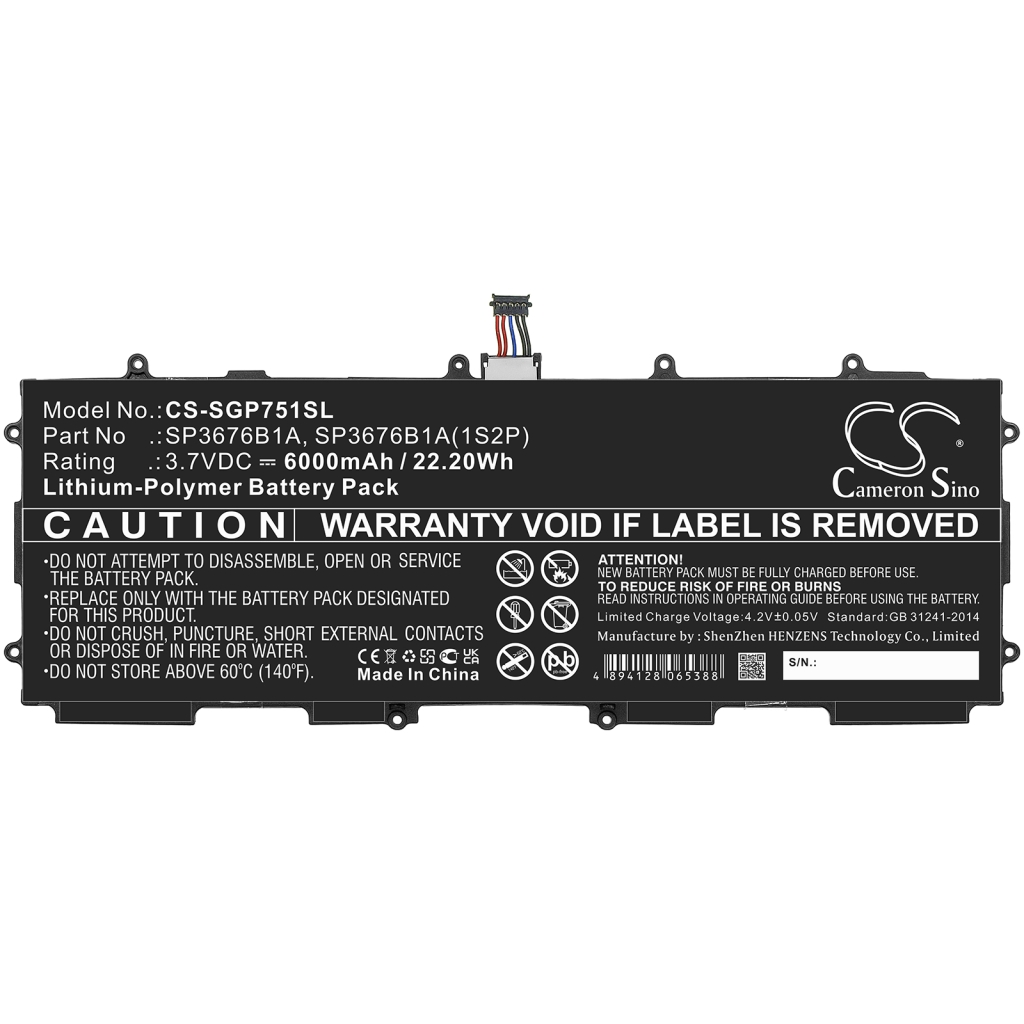 Akut Tabletin akku CS-SGP751SL