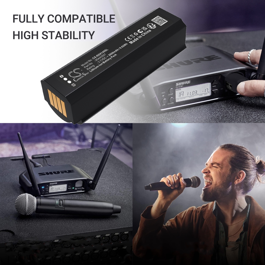 Mikrofonin akku Shure CS-SGX140SL