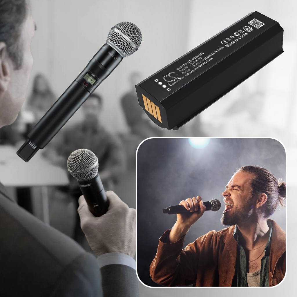 Mikrofonin akku Shure CS-SGX210SL
