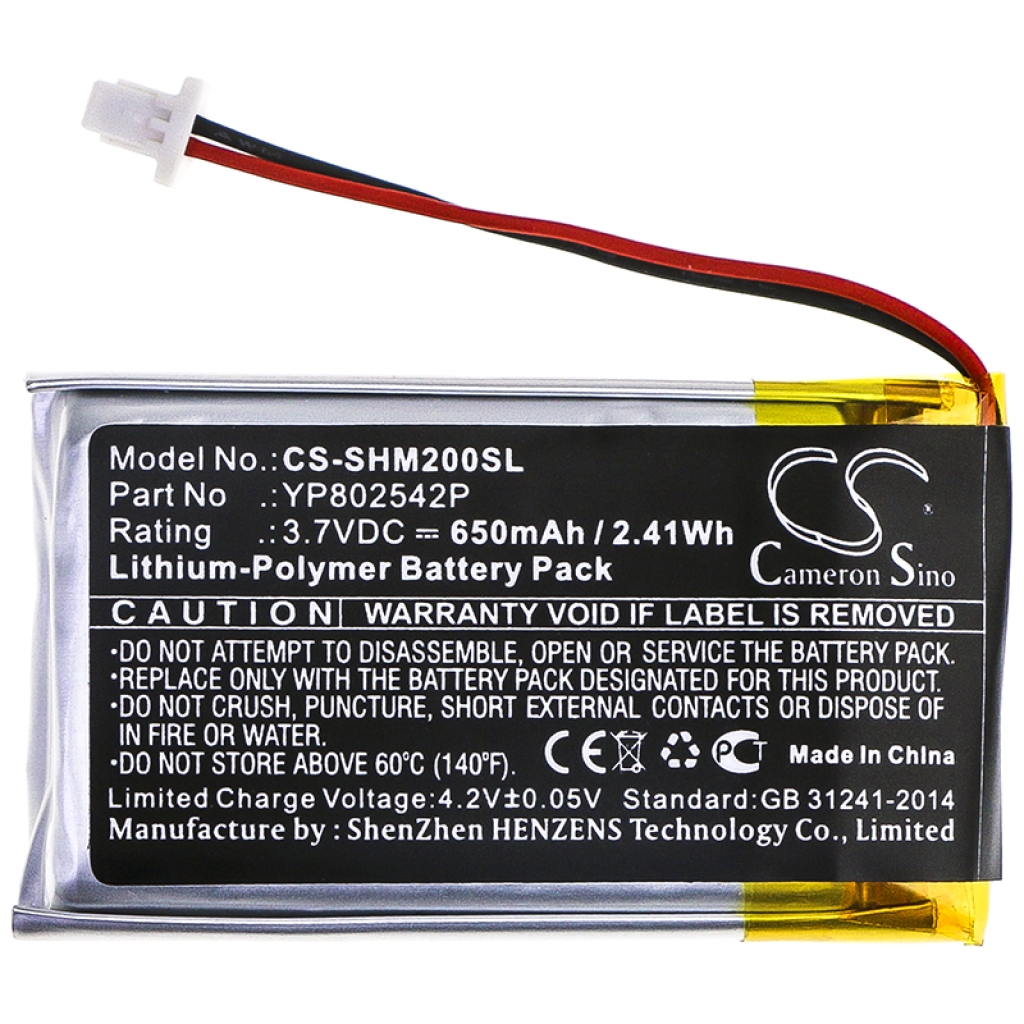 Yhteensopiva akun vaihto Sena YP802542P