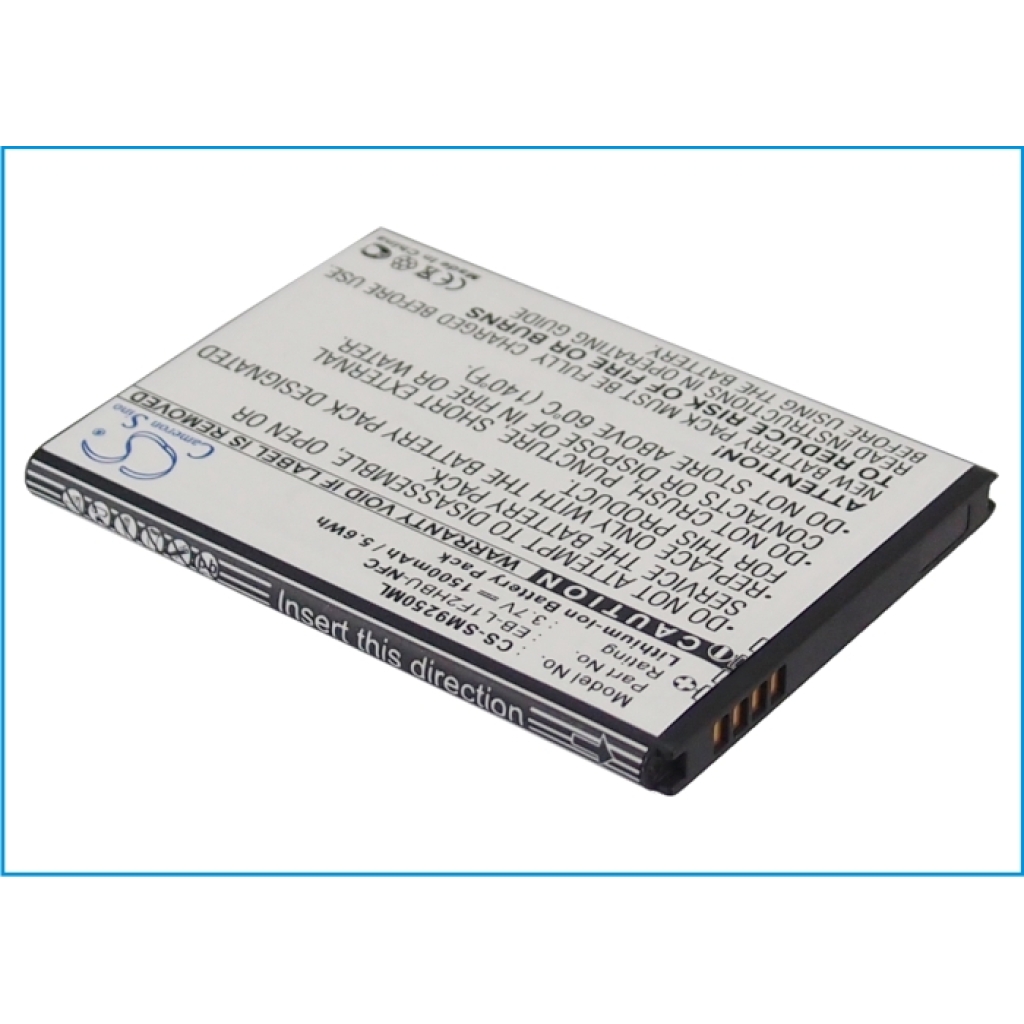 Akku yhteensopiva Samsung CS-SM9250ML