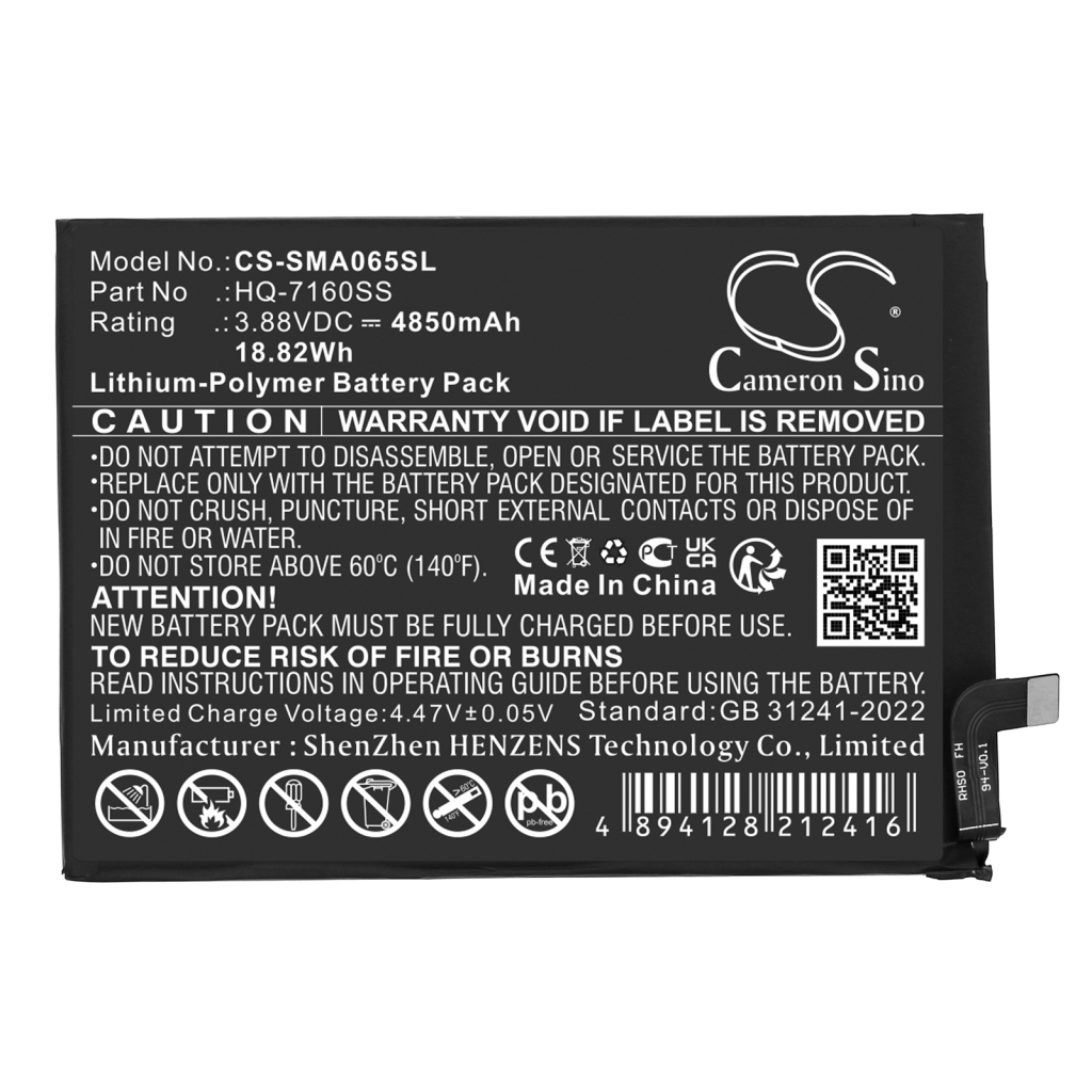 Yhteensopiva akun vaihto Samsung HQ-7160SS