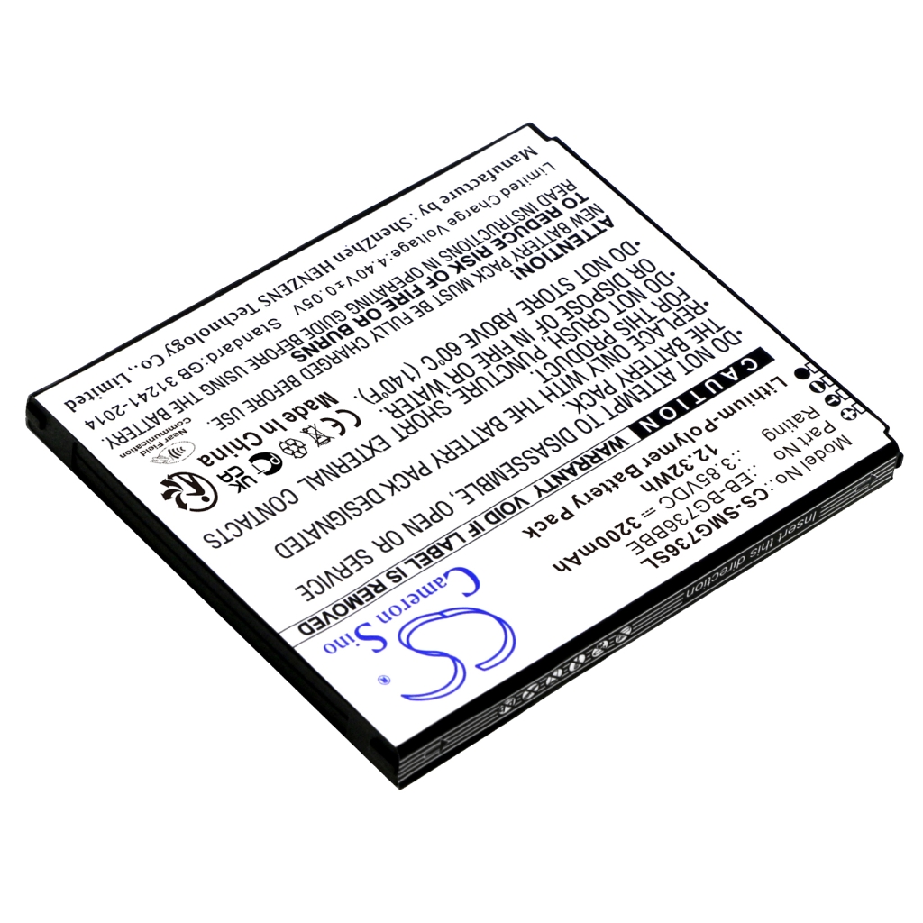 Yhteensopiva akun vaihto Samsung EB-BG736BBE