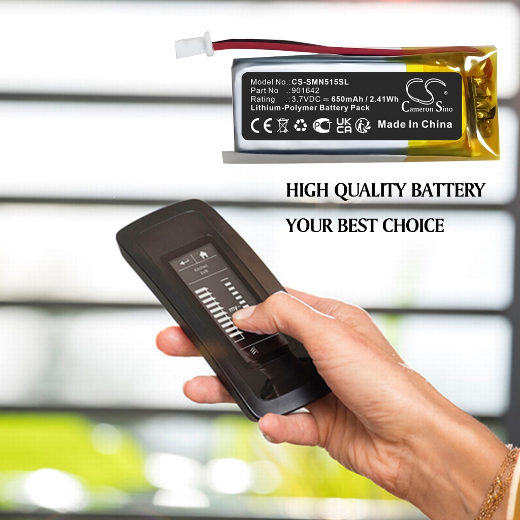 Yhteensopiva akun vaihto Somfy 901642