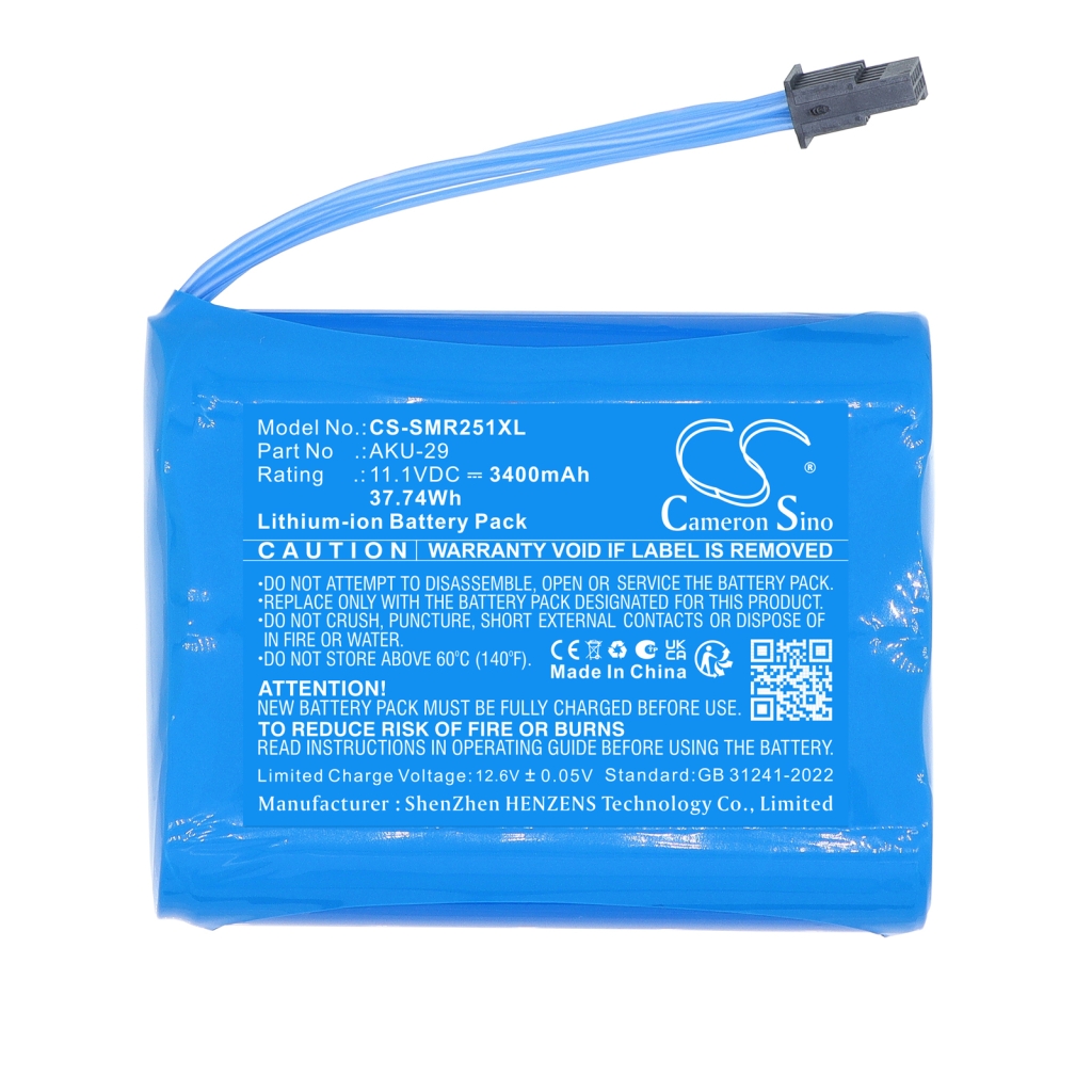 Akku yhteensopiva Sonel CS-SMR251XL