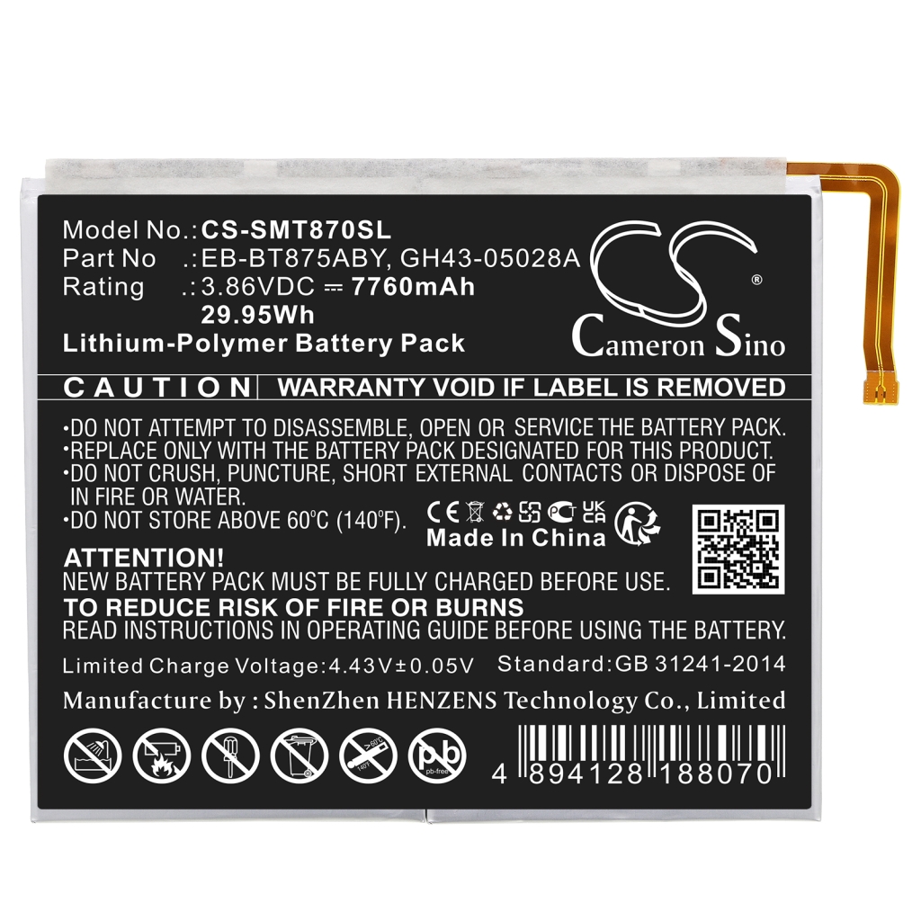 Akut Tabletin akku CS-SMT870SL