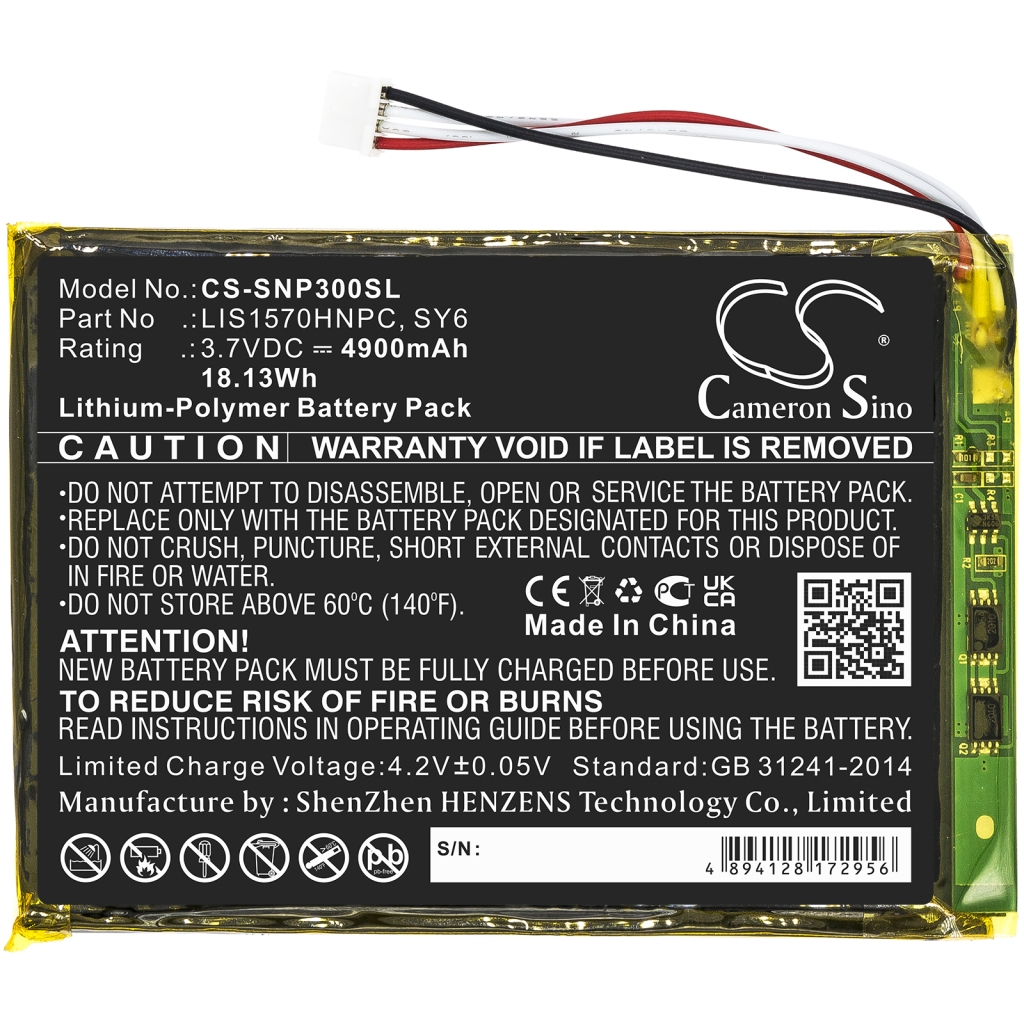 Yhteensopiva akun vaihto Sony LIS1570HNPC,SY6