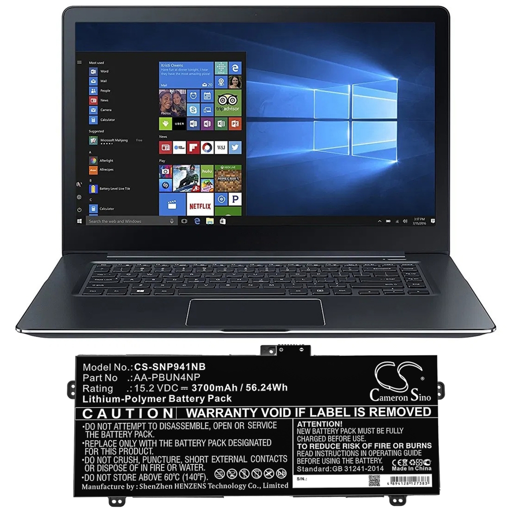 Yhteensopiva akun vaihto Samsung AA-PBUN4NP