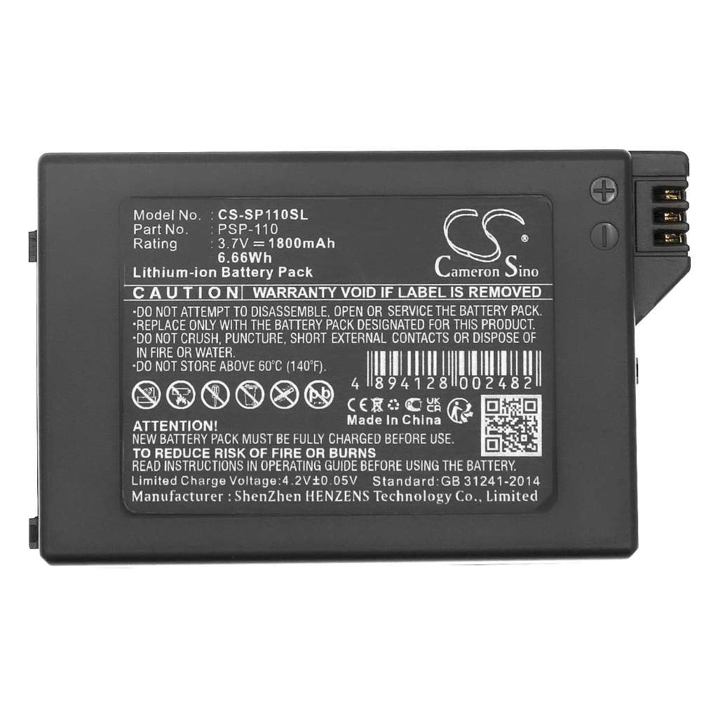 Pelien, PSP:n, NDS:n akku Sony CS-SP110SL