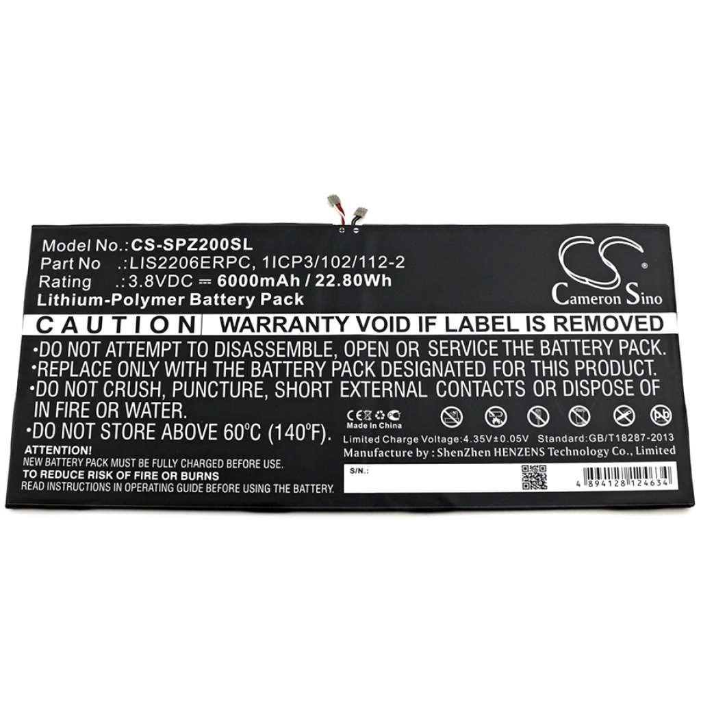 Akut Tabletin akku CS-SPZ200SL