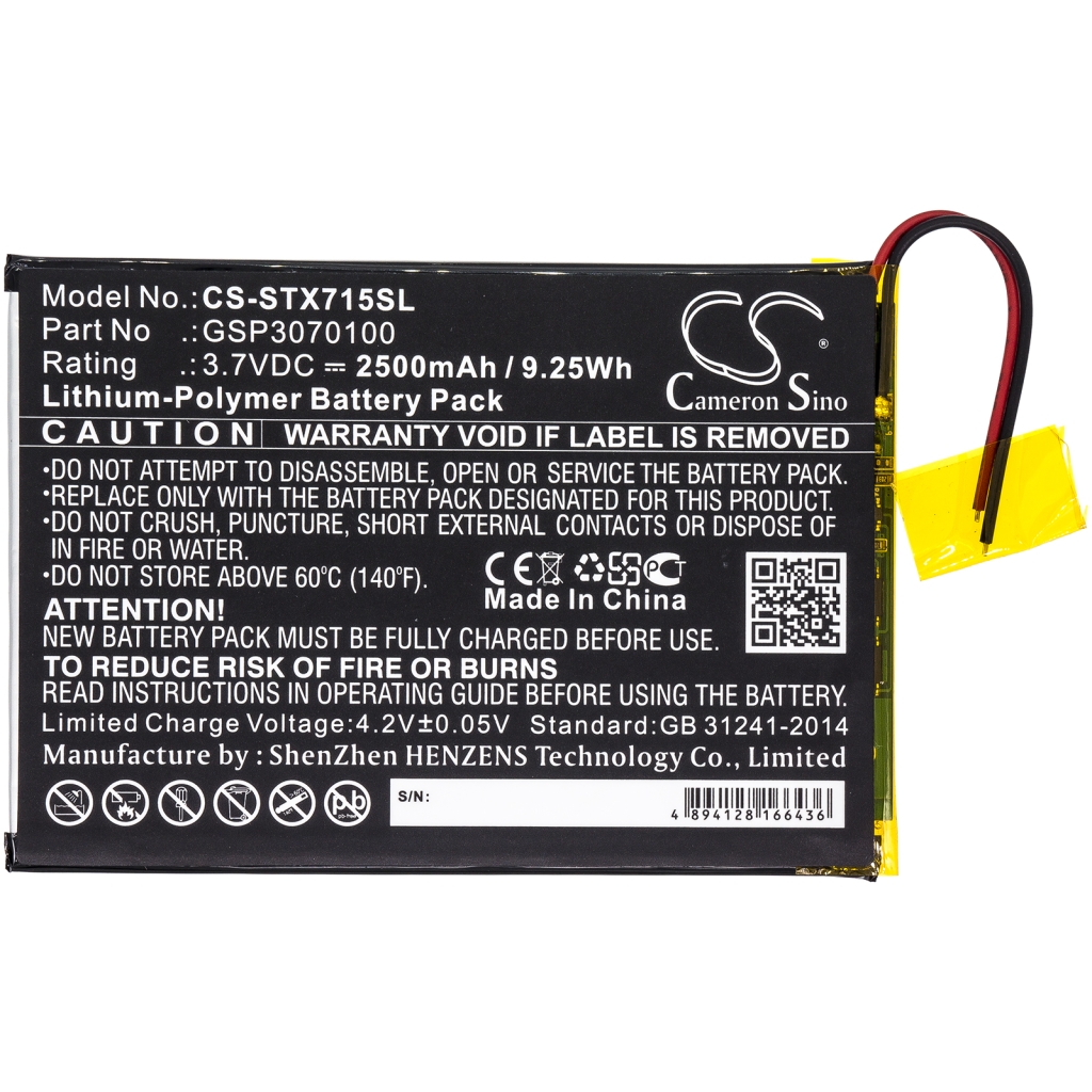 Akut Tabletin akku CS-STX715SL