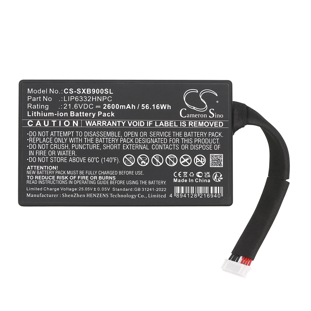 Kaiuttimen akku Sony CS-SXB900SL