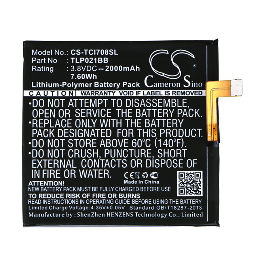 Battery compatible with TCL