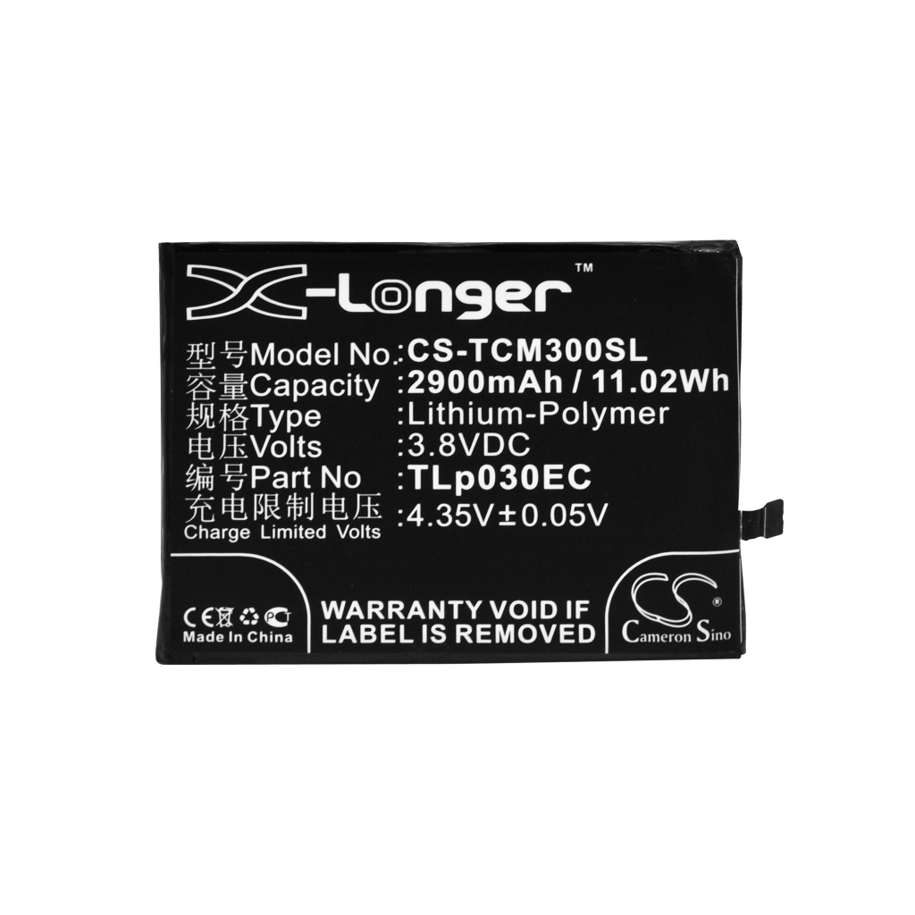 Akku yhteensopiva TCL CS-TCM300SL