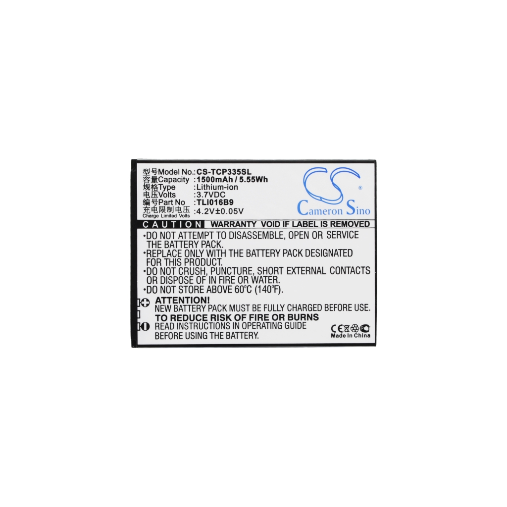 Akku yhteensopiva TCL CS-TCP335SL